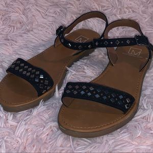 Black Studded Sandals